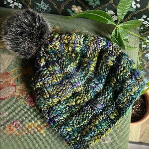 Hand Knit Chunky Slouchy Merino Hat